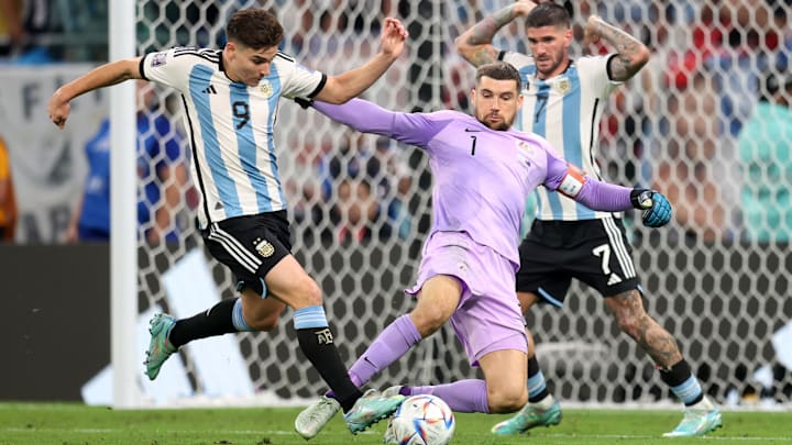 Julian Alvarez a fait le break pour l'Argentine.