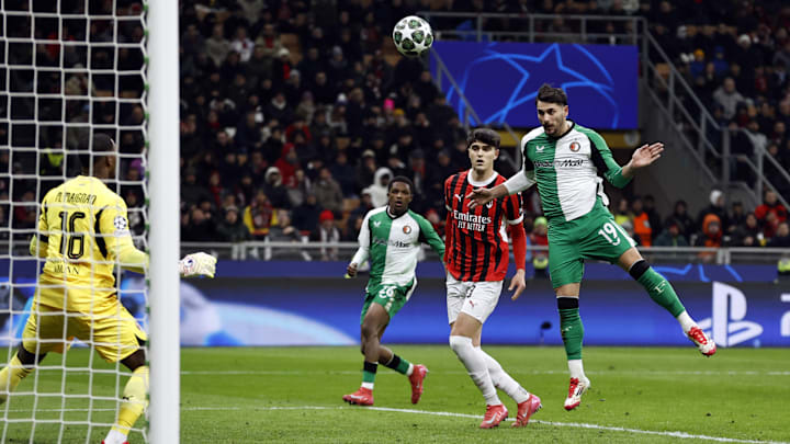 UEFA Champions League 2024/25 League Knockout Play-off Second LegAC Milan v Feyenoord Rotterdam