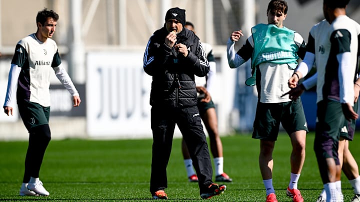 Juventus Training Session And Press Conference - UEFA Champions League 2025/26 League Knockout