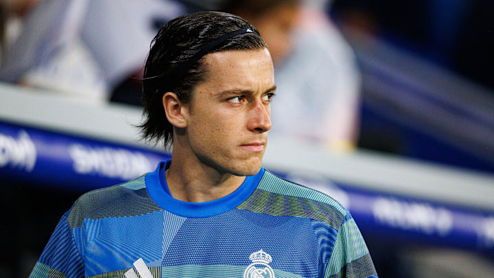 Alvaro Carreras (Real Madrid FC) seen in action during