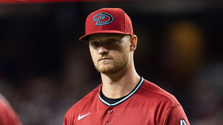 May 6, 2026; Phoenix, Arizona, USA; Arizona Diamondbacks pitcher Michael Soroka in the fifth inning against the Pittsburgh Pirates at Chase Field. Mandatory Credit: Mark J. Rebilas-Imagn Images