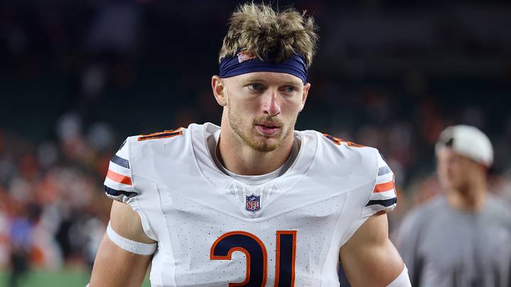 Chicago Bears safety Dillon Thieneman (31) after a game against the Cincinnati Bengals at Paycor Stadium. Mandatory Credit: Joseph Maiorana-Imagn Images Chicago Bears safety Dillon Thieneman (31) after a game against the Cincinnati Bengals at Paycor Stadium. Mandatory Credit: Joseph Maiorana-Imagn Images