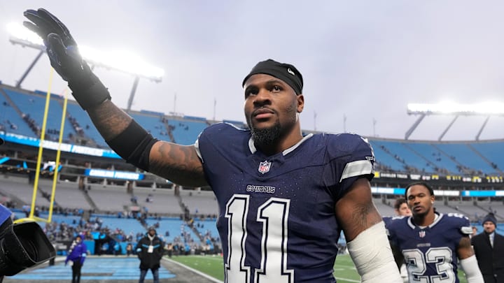Dallas Cowboys linebacker Micah Parsons walks off the field after a game against the Carolina Panthers. 