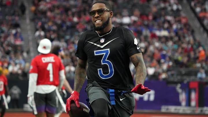 Feb 5, 2023; Paradise, Nevada, USA; NFC strong safety Budda Baker of the Arizona Cardinals (3)
