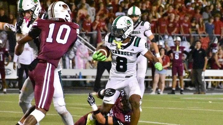 Southlake Carroll's Dez Bryant Jr. scored twice to help the Dragons beat Keller Central in a recent ballgame. Southlake Carroll's Dez Bryant Jr. scored twice to help the Dragons beat Keller Central in a recent ballgame.