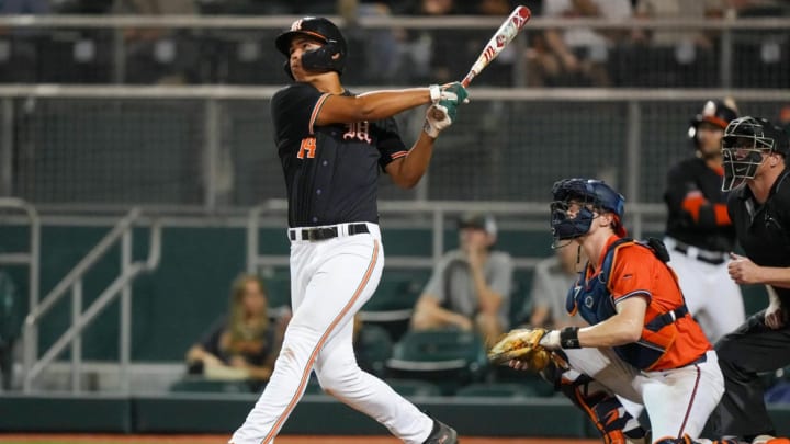 Daniel Cuvet breaking the all time freshman home run record (24) during the ACC tournament. 