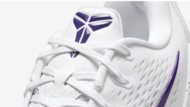 The Nike Kobe 9 EM Low Protro "Lakers Home" colorway.