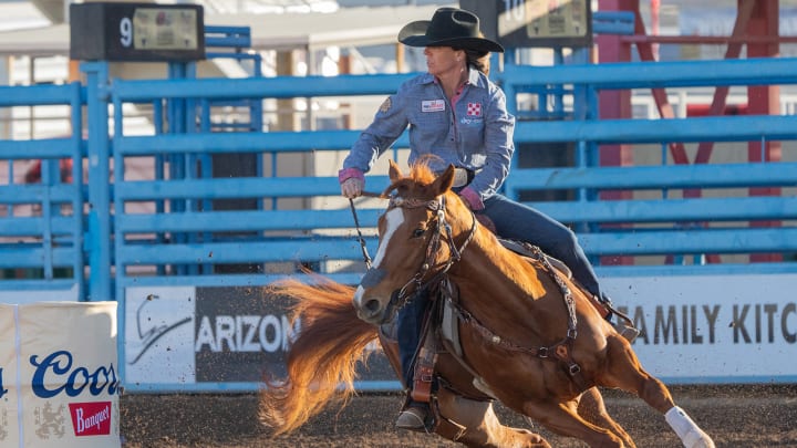 After two wins over the weekend, Andrea Busby is inching closer to her own appearance at the Wrangler National Finals Rodeo. After two wins over the weekend, Andrea Busby is inching closer to her own appearance at the Wrangler National Finals Rodeo.