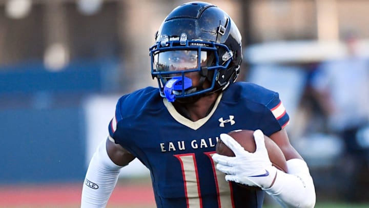 Xavier Lherisse of Eau Gallie runs the ball during the Kickoff Classic game against Mainland Friday, August 16, 2024.Craig Bailey/FLORIDA TODAY via USA TODAY NETWORK