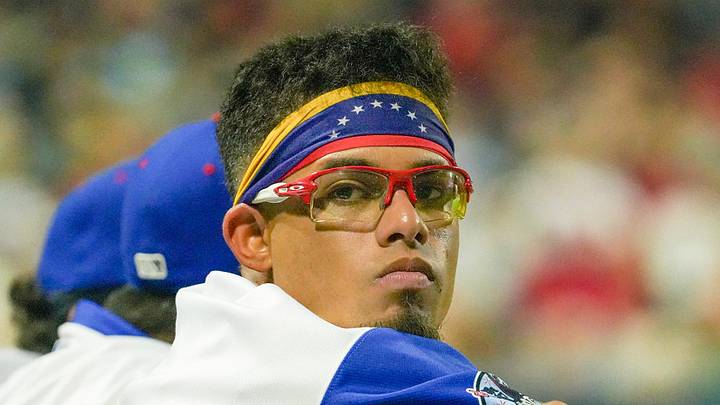 Franklin Arias watches WooSox teammates bat against Lehigh Valley August 4 at Polar Park. Franklin Arias watches WooSox teammates bat against Lehigh Valley August 4 at Polar Park.
