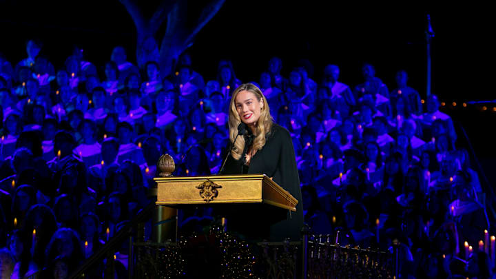 Actress Brie Larson Narrates the Candlelight Ceremony and Processional at Disneyland Park