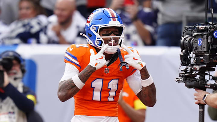 Denver Broncos wide receiver Troy Franklin. Denver Broncos wide receiver Troy Franklin.