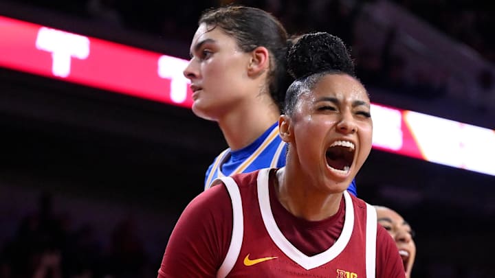 Feb 13, 2025; Los Angeles, California, USA; USC Trojans guard JuJu Watkins (12) lets out a yell after scoring in the fourth quarter against the UCLA Bruins at Galen Center. Mandatory Credit: Robert Hanashiro-Imagn Images Feb 13, 2025; Los Angeles, California, USA; USC Trojans guard JuJu Watkins (12) lets out a yell after scoring in the fourth quarter against the UCLA Bruins at Galen Center. Mandatory Credit: Robert Hanashiro-Imagn Images