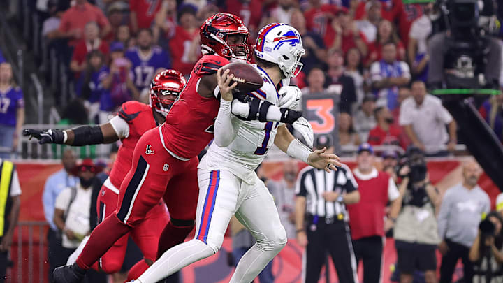 Will Anderson Jr. and the entire Houston Texans defense got after Josh Allen in a 23-19 win on Thursday Night Football