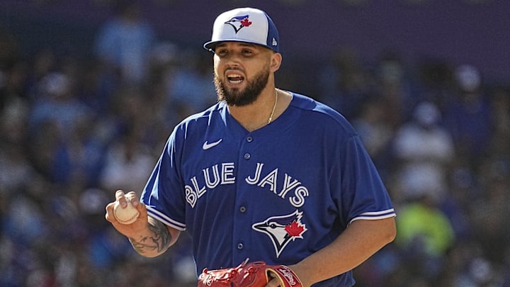 Toronto Blue Jays starting pitcher Alek Manoah.