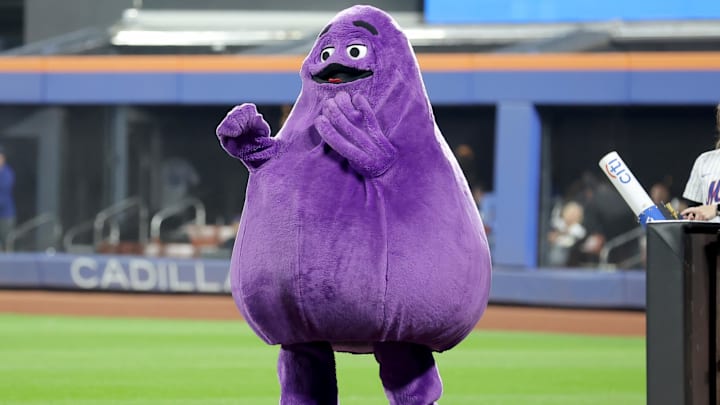 Grimace has become the Mets' good luck charm this season.