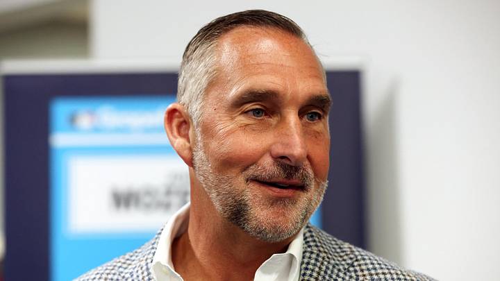 Feb 15, 2024; Tampa, FL, USA; St. Louis Cardinals president of baseball operations John Mozeliak talks with media at George M. Steinbrenner Field. Mandatory Credit: Kim Klement Neitzel-Imagn Images