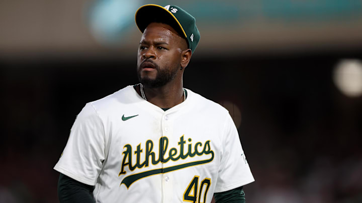 Athletics starting pitcher Luis Severino Athletics starting pitcher Luis Severino