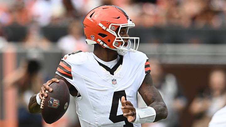 Aug 22, 2026; Cleveland, Ohio, USA; Cleveland Browns quarterback Deshaun Watson (4) looks to pass during the second half against the Buffalo Bills at Huntington Bank Field. Mandatory Credit: Ken Blaze-Imagn Images Aug 22, 2026; Cleveland, Ohio, USA; Cleveland Browns quarterback Deshaun Watson (4) looks to pass during the second half against the Buffalo Bills at Huntington Bank Field. Mandatory Credit: Ken Blaze-Imagn Images