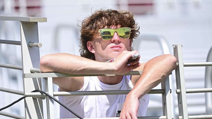 A Mississippi State Bulldogs fan reacts during the fourth quarter against the Florida Gators at Davis Wade Stadium at Scott Field. 