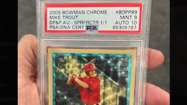 2009 Bowman Chrome - Mike Trout - Draft Picks & Prospects - Superfractor 1/1