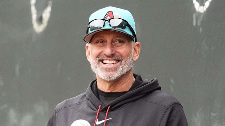 Arizona Diamondbacks manager Torey Lovullo (17) during spring training workouts at Salt River Fields on Feb. 13, 2026, in Scottsdale.