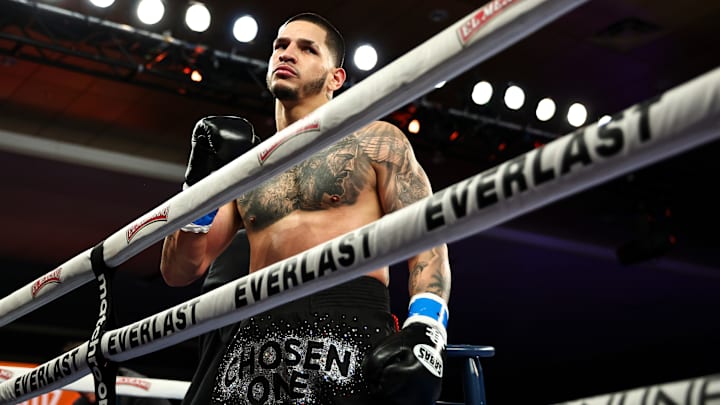 Edgar Berlanga celebrates his win over Jonathan Gonzalez-Ortiz
