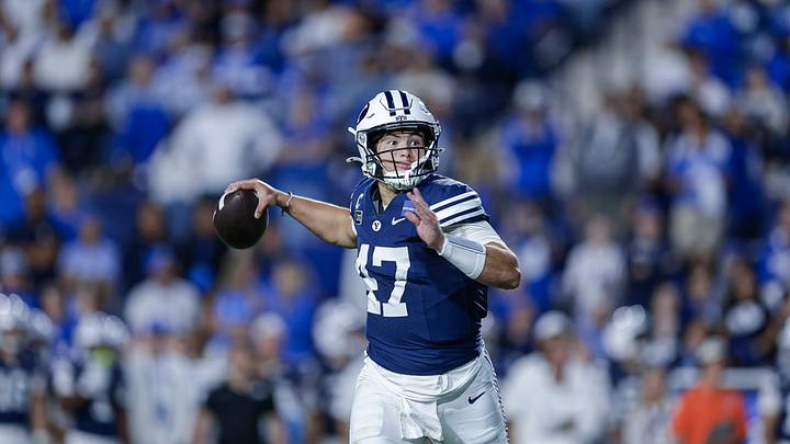 BYU QB Bear Bachmeier against Iowa State BYU QB Bear Bachmeier against Iowa State