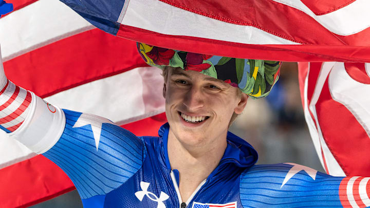 Jordan Stolz has won two gold medals so far at the Milan Cortina Olympics.