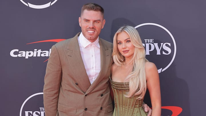 July 16, 2025: Dodgers first baseman Freddie Freeman and Chelsea Freeman attend the 2025 ESPY Awards.