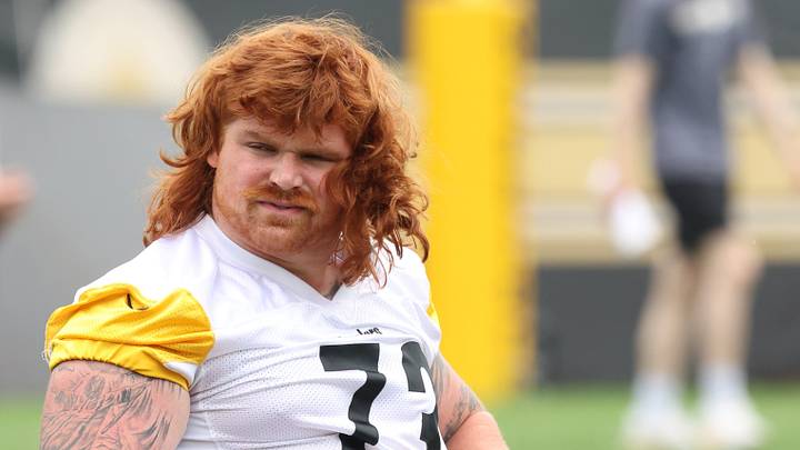 Jun 9, 2026; Pittsburgh, PA, USA; Pittsburgh Steelers offensive guard Gennings Dunker (73) participates in drills during Minicamp at UPMC Rooney Sports Complex. Mandatory Credit: Charles LeClaire-Imagn Images Jun 9, 2026; Pittsburgh, PA, USA; Pittsburgh Steelers offensive guard Gennings Dunker (73) participates in drills during Minicamp at UPMC Rooney Sports Complex. Mandatory Credit: Charles LeClaire-Imagn Images