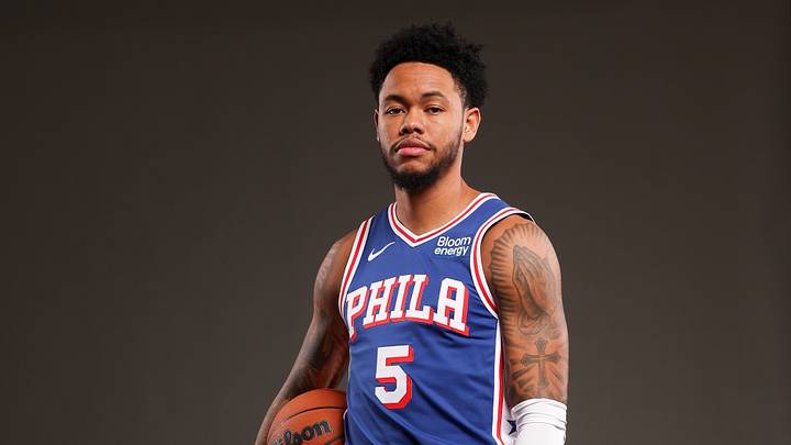 Sep 28, 2026; Camden, NJ, USA; Philadelphia 76ers Anfernee Simons poses for a photo during media day. Sep 28, 2026; Camden, NJ, USA; Philadelphia 76ers Anfernee Simons poses for a photo during media day.