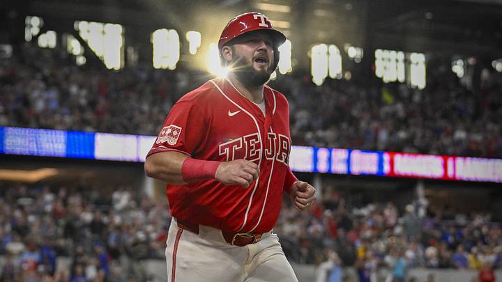 Texas Rangers first baseman Jake Burger.