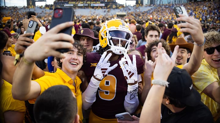 The Arizona State Sun Devils are coming off a thrilling 28-23 victory over BYU that has them in position to win the Big 12. The Arizona State Sun Devils are coming off a thrilling 28-23 victory over BYU that has them in position to win the Big 12.