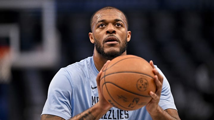 Jan 9, 2024; Dallas, Texas, USA; Memphis Grizzlies forward Xavier Tillman (2) warms up