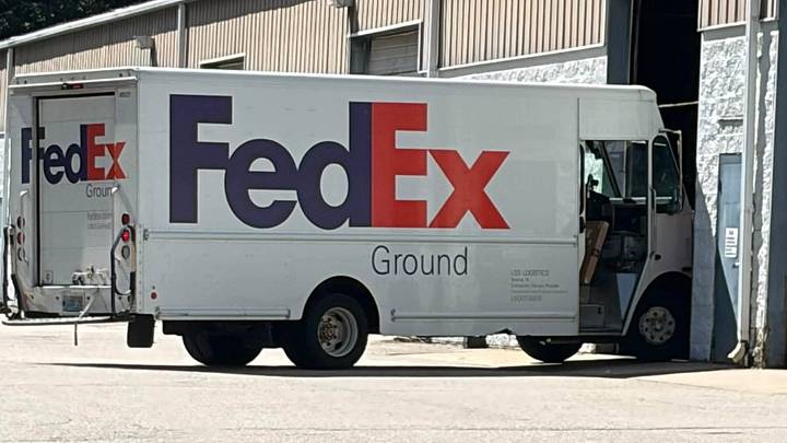 A FedEx Truck at the FedEx Ship Center in Norwich. A FedEx Truck at the FedEx Ship Center in Norwich.