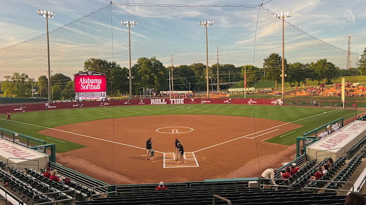 Rhoads Stadium prior to Alabama softball's matchup with Mizzou on April 26