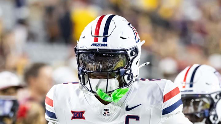 Arizona Wildcats defensive back Treydan Stukes against the Arizona State Sun Devils