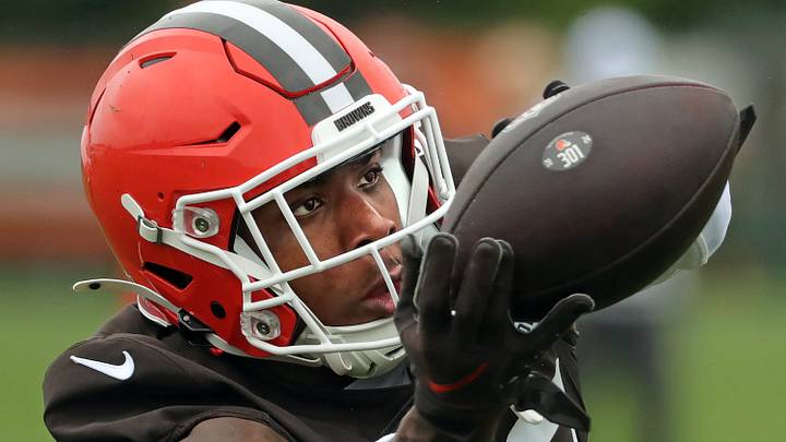 New Packers receiver Kisean Johnson is shown with the Browns last year. New Packers receiver Kisean Johnson is shown with the Browns last year.