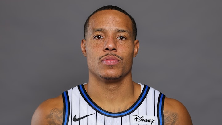 Sep 29, 2025; Orlando, FL, USA; Orlando Magic guard Desmond Bane (3) poses for a picture during Magic-Media Day at AdventHealth Training Center. Mandatory Credit: Mike Watters-Imagn Images