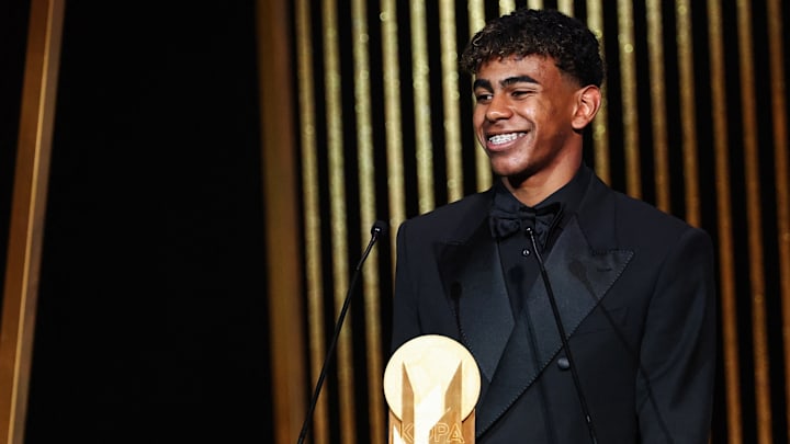 Lamine Yamal en la ceremonia del Balón de Oro de 2024 