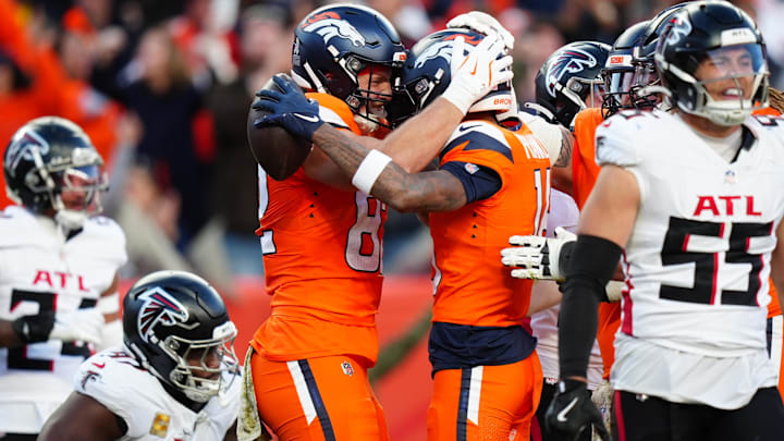 The Denver Broncos' starting offense scored five touchdowns in eight drives Sunday against the Atlanta Falcons.