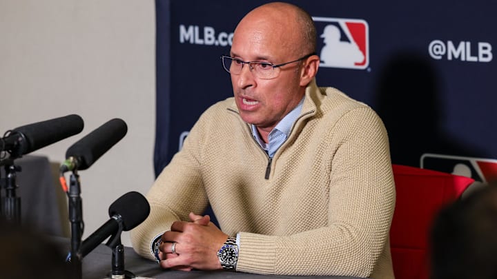 Houston Astros manager Joe Espada speaks with the media during the 2025 MLB Winter Meetings at Signia by Hilton Hotel. Houston Astros manager Joe Espada speaks with the media during the 2025 MLB Winter Meetings at Signia by Hilton Hotel.