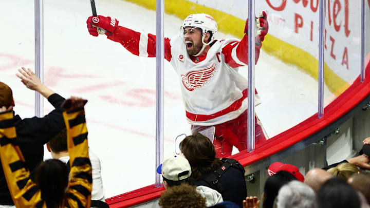 Feb 26, 2026; Ottawa, Ontario, CAN; Detroit Red Wings center Dylan Larkin (71) celebrates after scoring in overtime against the Ottawa Senators at Canadian Tire Centre. Mandatory Credit: Keito Newman-Imagn Images Feb 26, 2026; Ottawa, Ontario, CAN; Detroit Red Wings center Dylan Larkin (71) celebrates after scoring in overtime against the Ottawa Senators at Canadian Tire Centre. Mandatory Credit: Keito Newman-Imagn Images