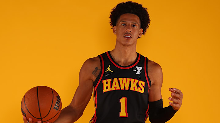 Jalen Johnson #1 of the Atlanta Hawks