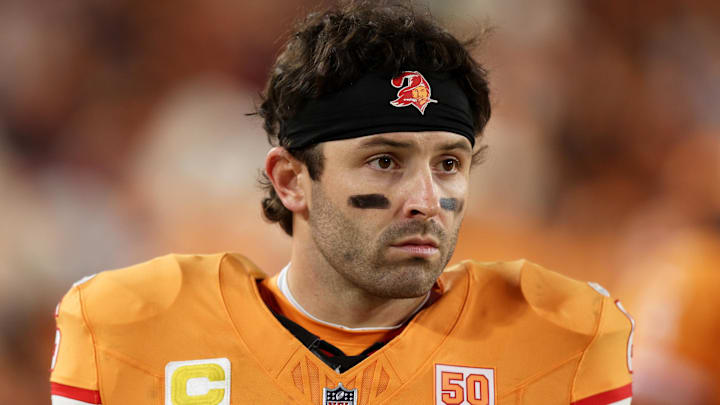 Tampa Bay Buccaneers QB Baker Mayfield stood up for the defense and Todd Bowles after Thursday's embarrassing loss to Atlanta. (Mandatory Credit: Nathan Ray Seebeck-Imagn Images) Tampa Bay Buccaneers QB Baker Mayfield stood up for the defense and Todd Bowles after Thursday's embarrassing loss to Atlanta. (Mandatory Credit: Nathan Ray Seebeck-Imagn Images)