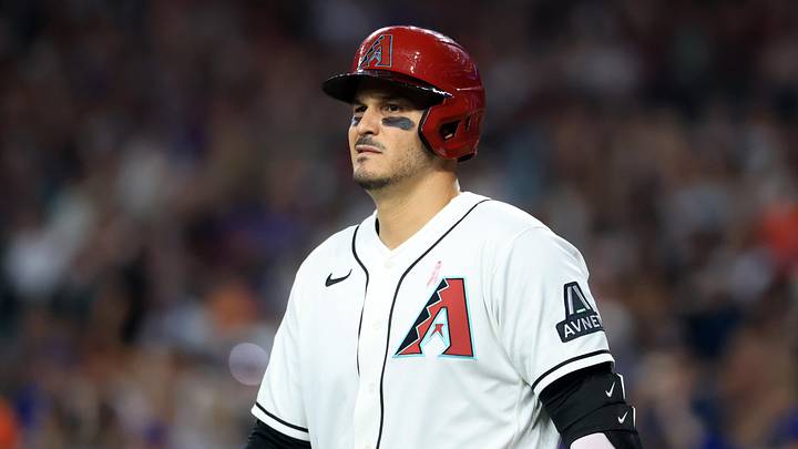 May 10, 2026; Phoenix, Arizona, USA; Arizona Diamondbacks third baseman Nolan Arenado against the New York Mets at Chase Field. Mandatory Credit: Mark J. Rebilas-Imagn Images
