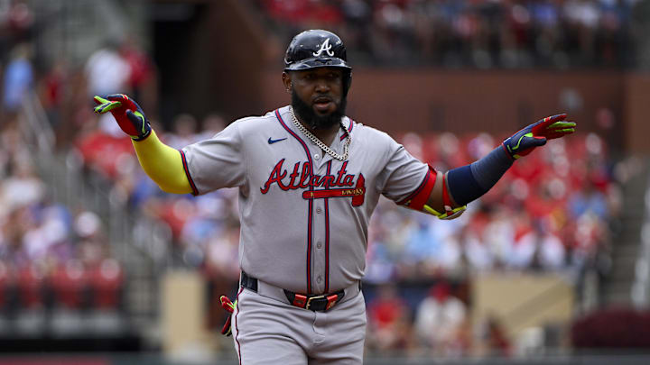 Atlanta Braves designated hitter Marcell Ozuna Atlanta Braves designated hitter Marcell Ozuna