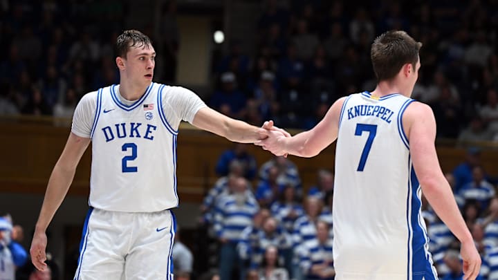 Duke basketball players Cooper Flagg and Kon Knueppel