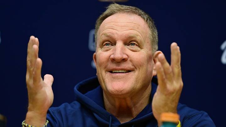 Oct 22, 2026; Milwaukee, WI, USA;  Milwaukee Brewers manager Pat Murphy speaks during a workout session before the 2026 World Series.  Mandatory Credit: Benny Sieu-Imagn Images